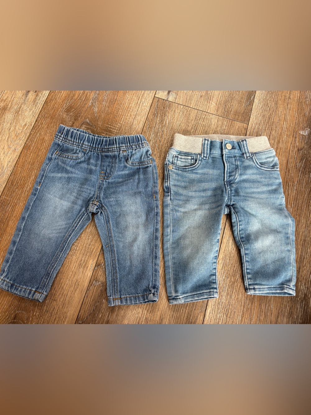 Kids Blue Denim Pull-On Jeans 6-12m - Pack of 2